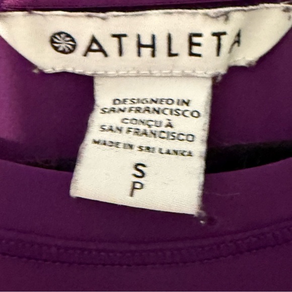 Athleta Ultimate Train Tee Purple Women's Short Sleeve - Picture 2 of 7